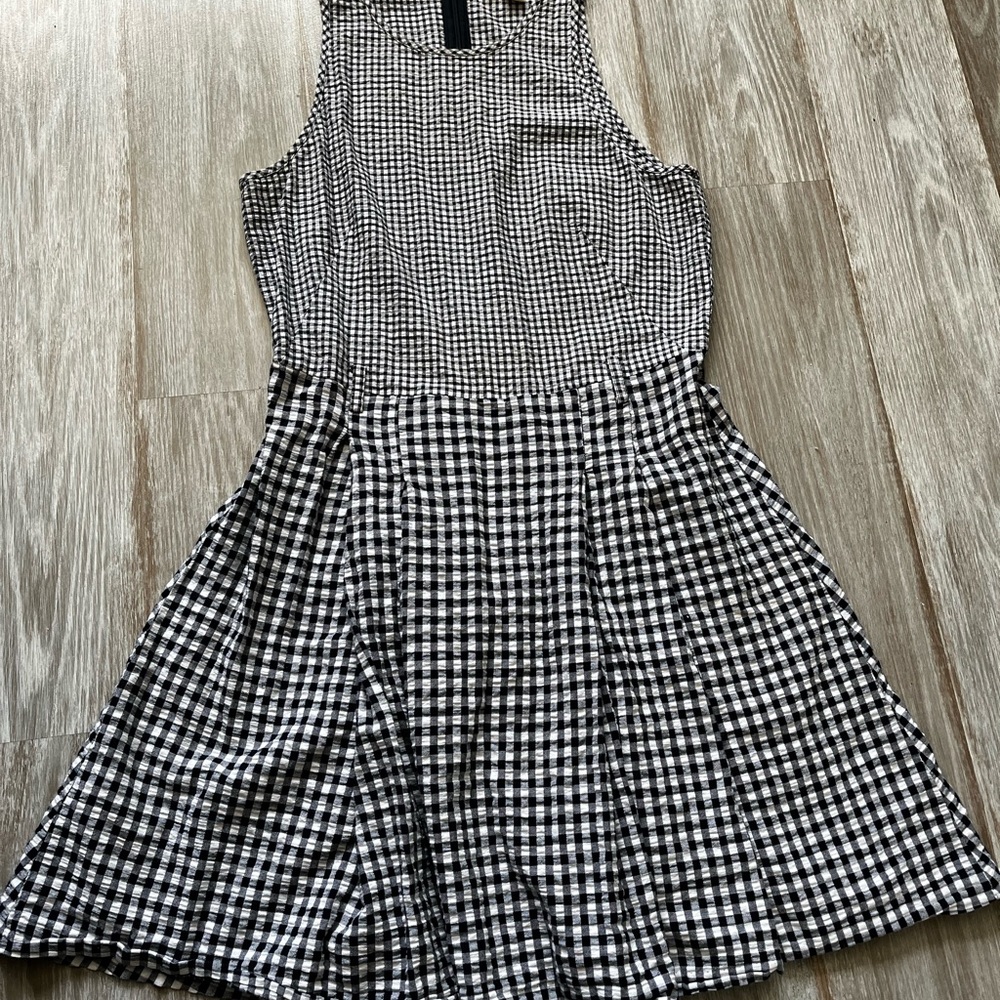 Michael Kors Women's MICHAEL KORS sleeveless Zip Top Houndstooth Dress Size 6